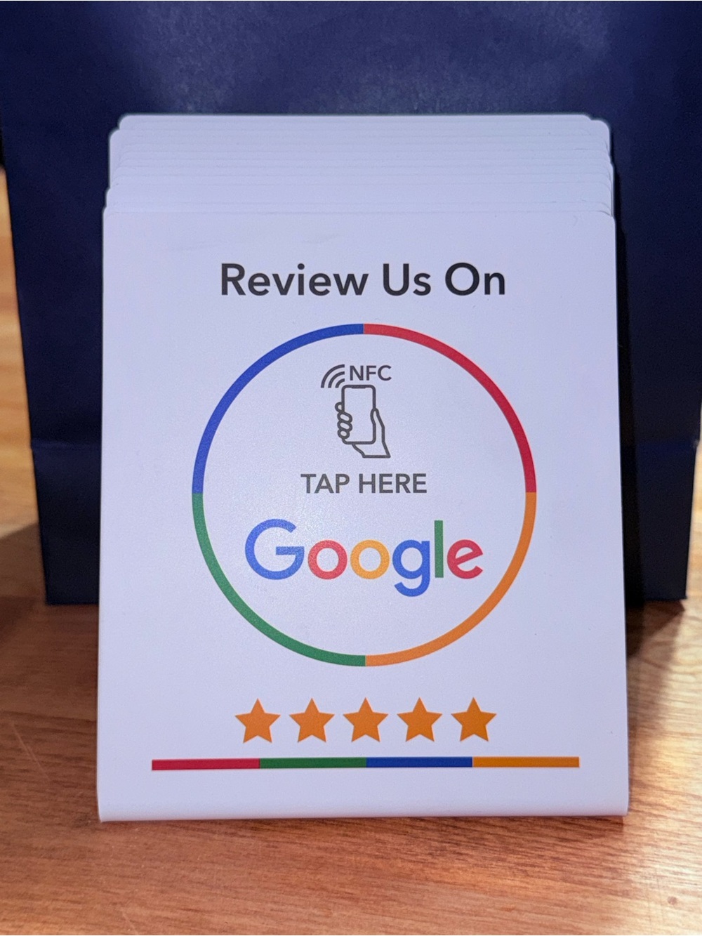 Google NFC Review Cards - White